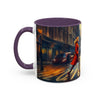 Vintage-Inspired Cityscape Accent Coffee Mug - 11oz & 15oz, showcasing bold designs in rich colors.