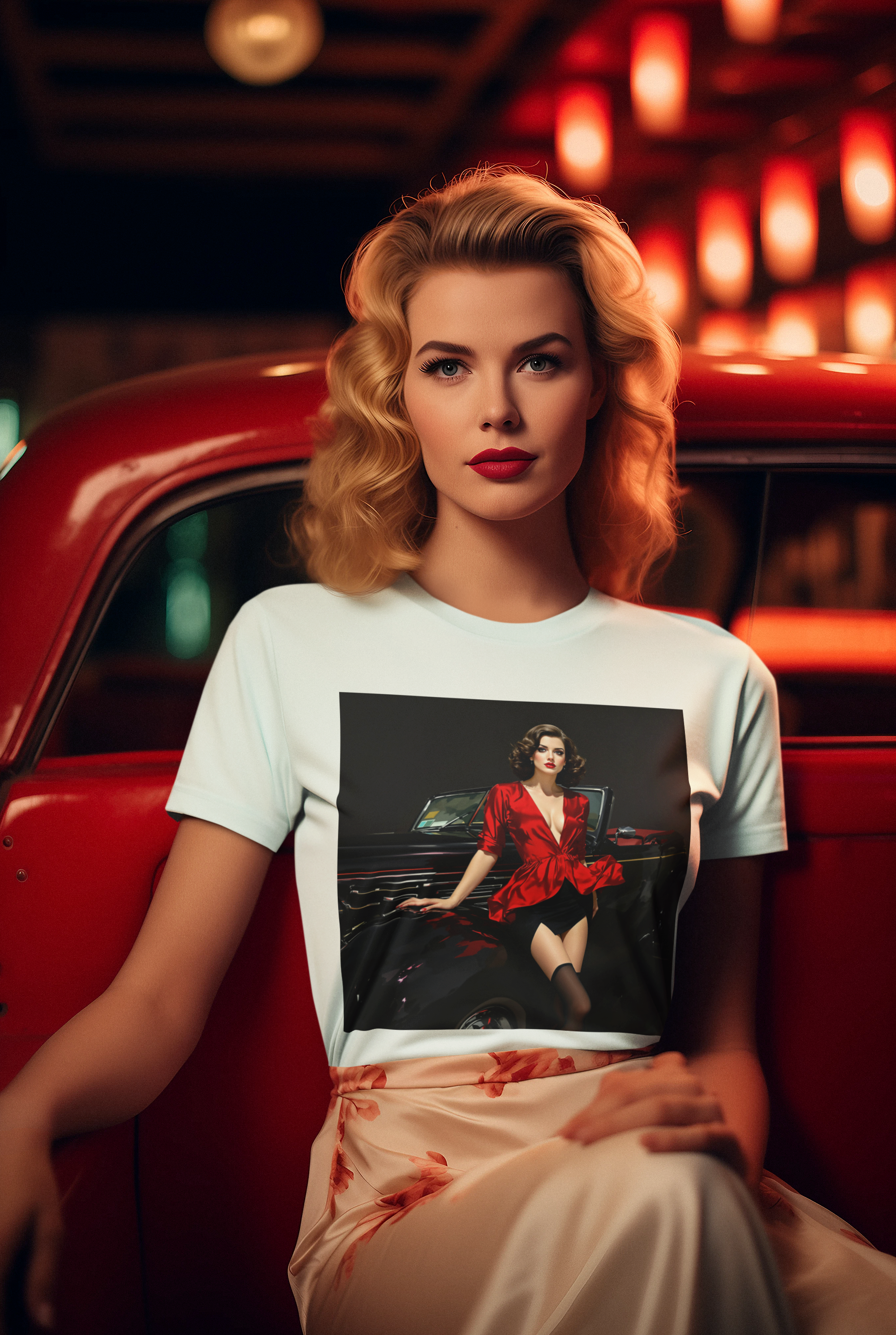 Vintage Glamour Women's Tee, Retro Graphic Shirt, Statement T-Shirt, Fashion Gift, Casual Wear, Birthday Present, Gift for Her