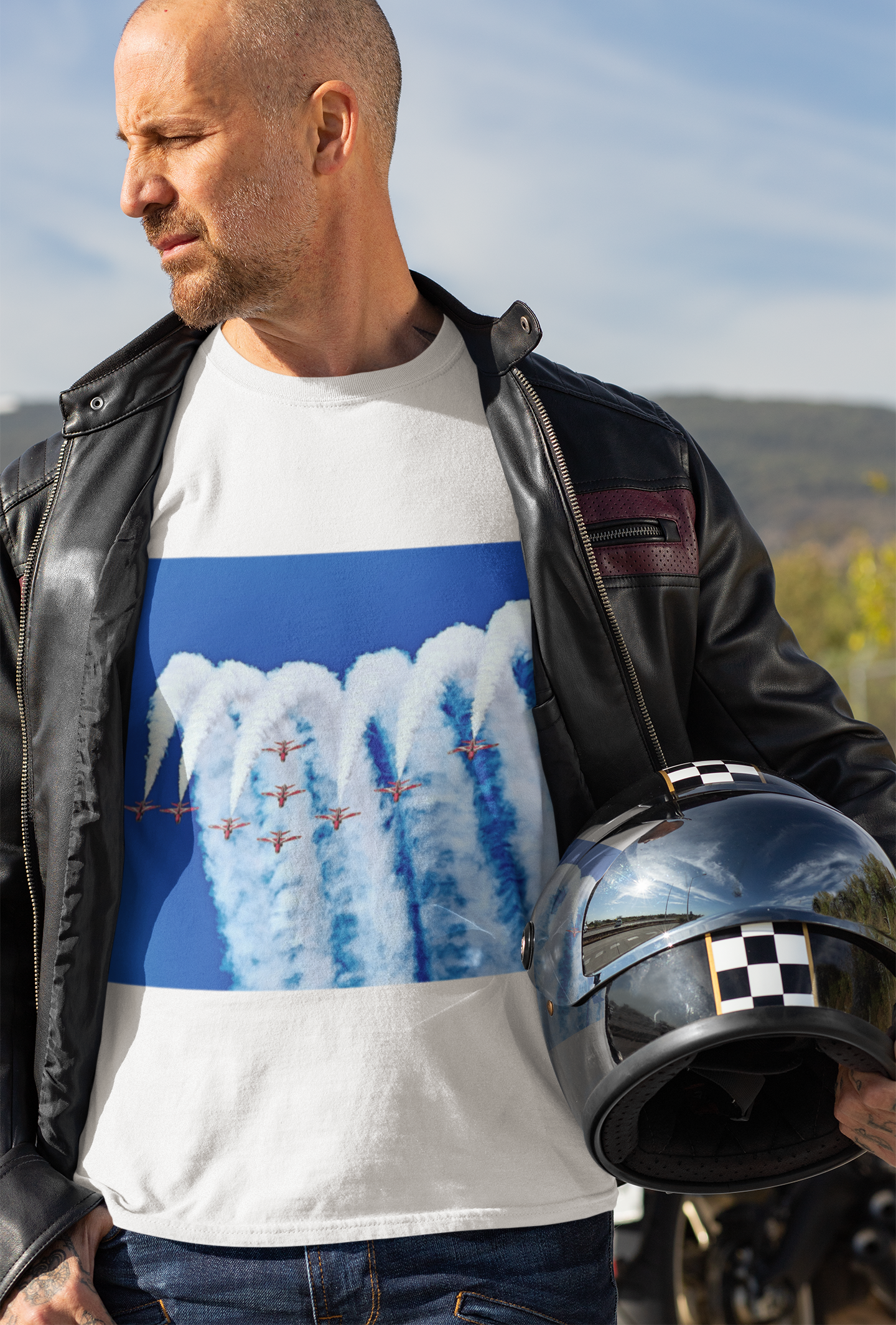 Red Arrows T-Shirt, Retro Fashion Tee, Stylish Casual Wear, Gift for Him, Trendy T-Shirt for Events