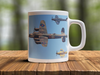 WW2 Fighter Ceramic Mug - Perfect Gift for Pilots, Aviation Lovers, Air Force Veterans, Coffee Lovers, Birthday, and Father's Day