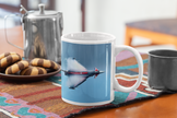 Typhoon Airplane Mug, Aviation Enthusiast Gift, Pilot Coffee Cup, Retro Flight Decor, Unique Pilot Mug