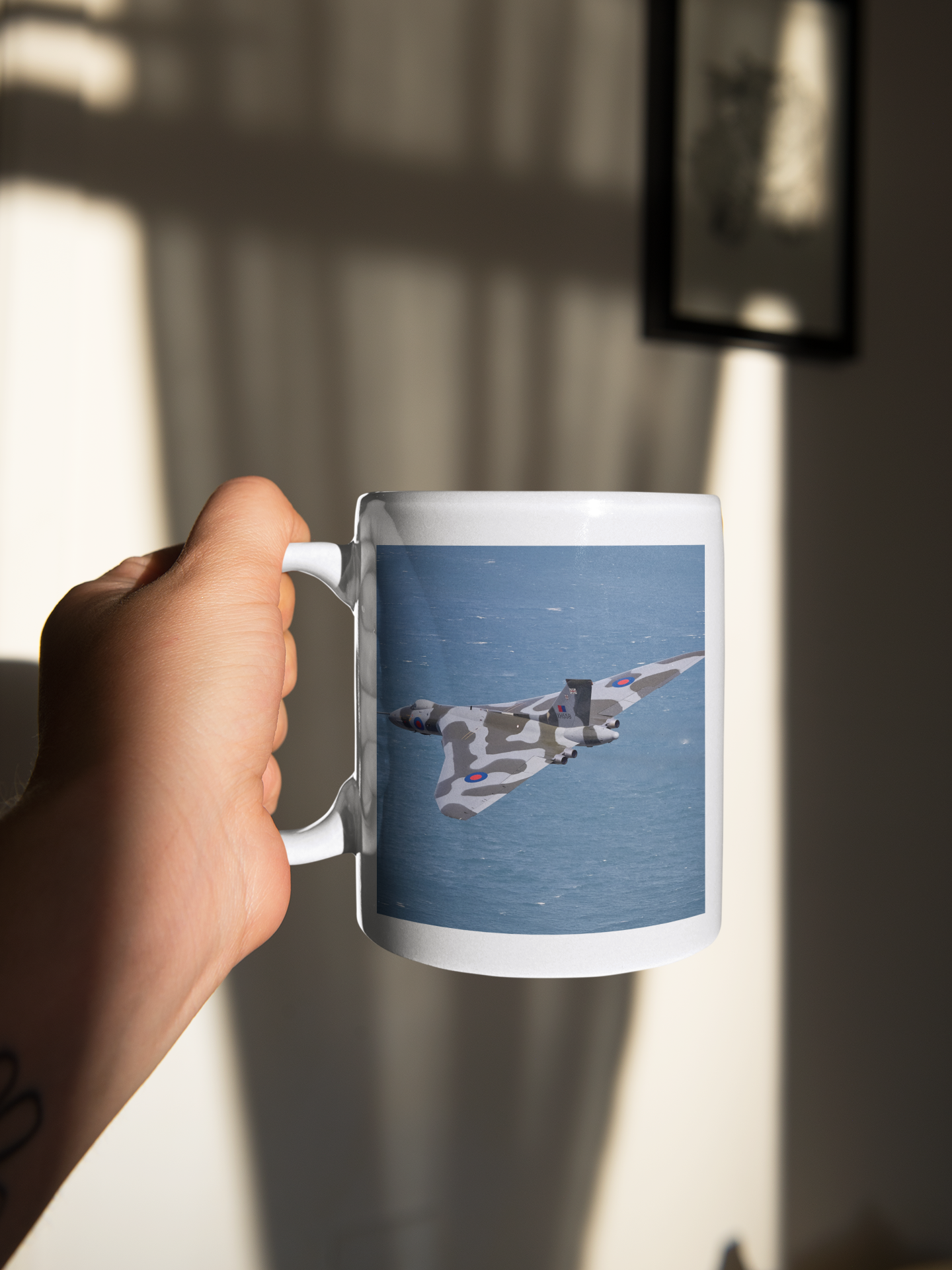 Vulcan Airplane Mug, Aviation Enthusiast Gift, Pilot Coffee Cup, Retro Flight Decor, Unique Pilot Mug
