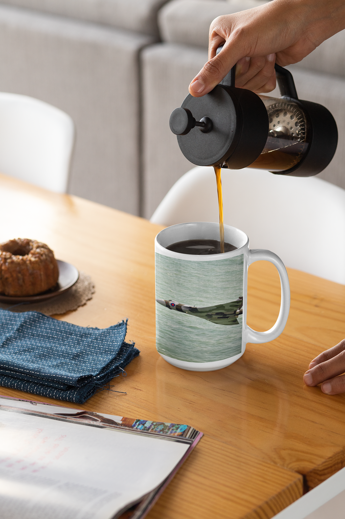 Vulcan Airplane Mug, Aviation Enthusiast Gift, Pilot Coffee Cup, Retro Flight Decor, Unique Pilot Mug