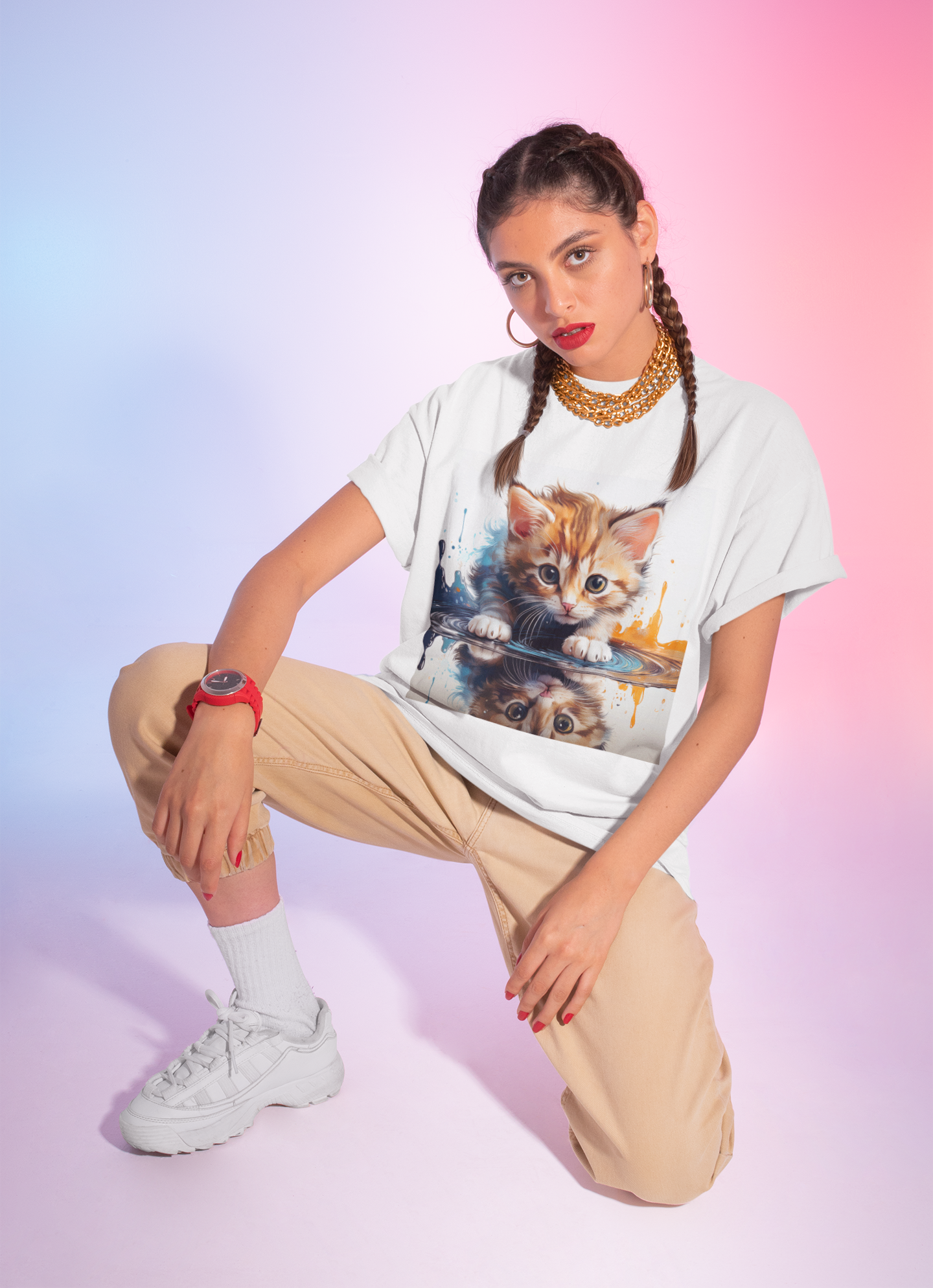 Cute Cat Unisex Heavy Cotton Tee, Cat Lover Gift, Animal Tee, Cozy Wear, Everyday Fashion, Fun Gift Idea