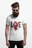 Love Heavy Cotton Tee For Him - Artful Expression for Couples, Gift for Anniversaries, Valentine's Day, Casual Wear, Art Lovers Tee