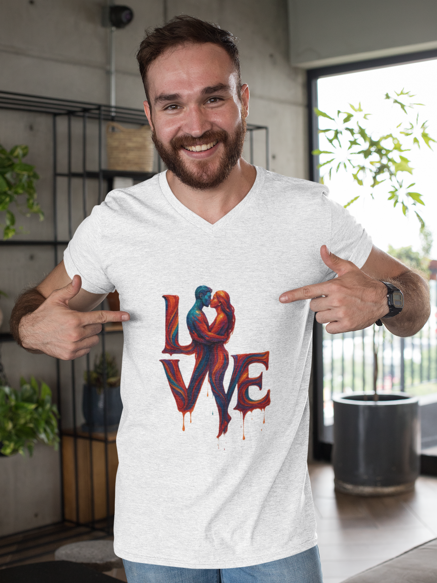 Love-Inspired For Him Jersey Tee, Romantic Gift, Couple's Apparel, Valentine's Day, Heartfelt Keepsake, Everyday Wear, Unique Art Tee
