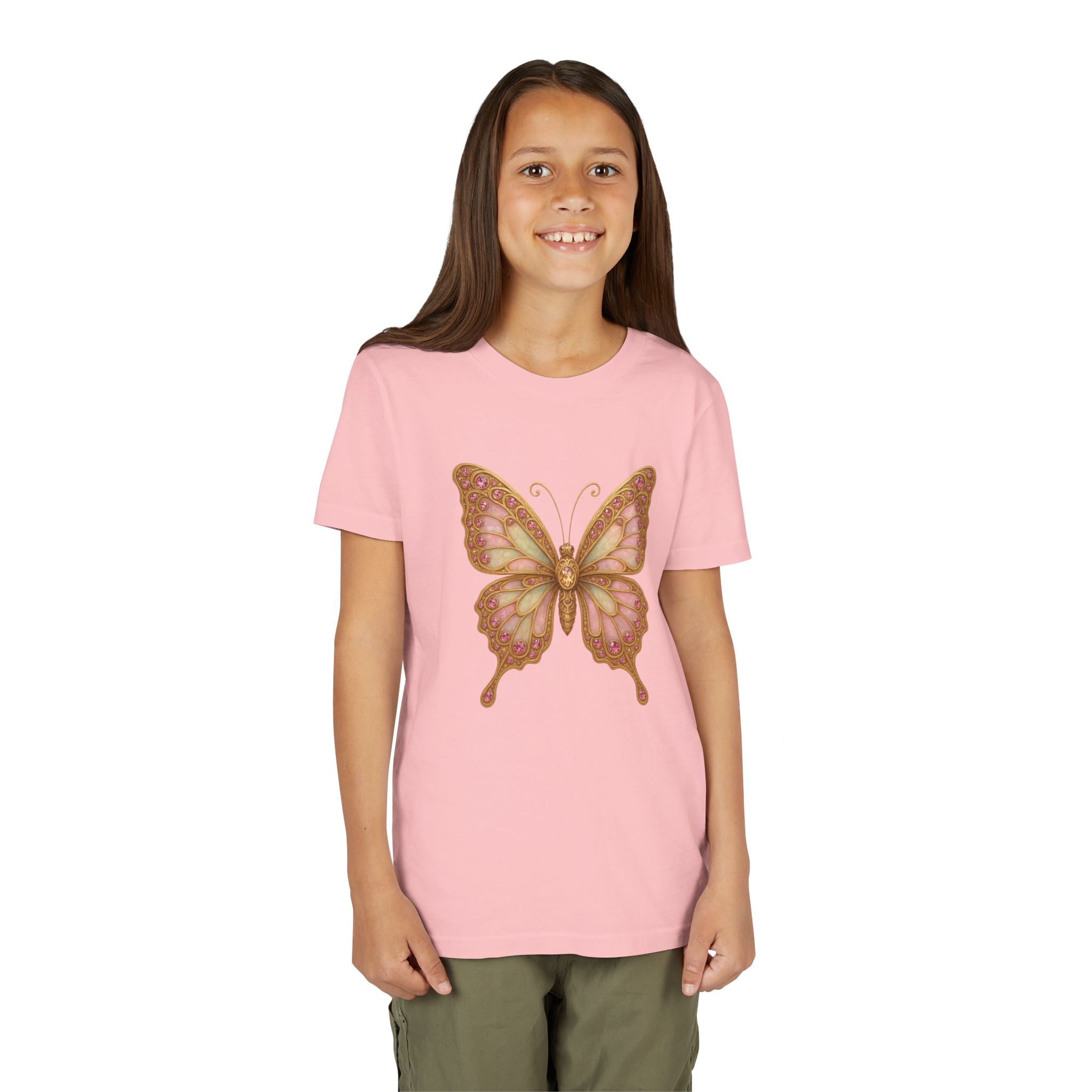 Butterfly Youth Tee, Kids T-Shirt, Summer Style, Birthday Gift, Nature Lover Shirt, Cute Graphic Tee