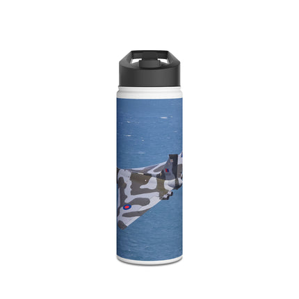 Vulcan Stainless Steel Water Bottle, Jet Design, Gift for Pilot, Travel Hydration, Airforce Lover, Outdoor Adventures, Vulcan, Bomber, British, V-Bomber, RAF, British, Aviation,