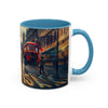 Chic Vintage-Inspired Cityscape Accent Coffee Mug - 11oz & 15oz enhancing daily coffee rituals.