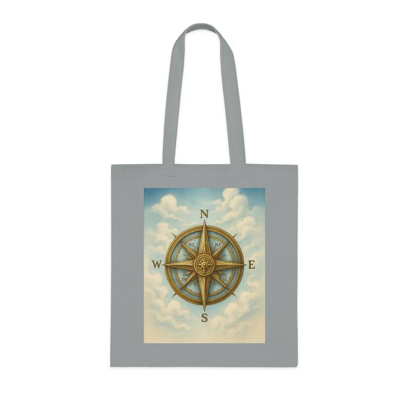 Vintage Compass Cotton Tote Bag