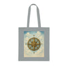 Vintage Compass Cotton Tote Bag