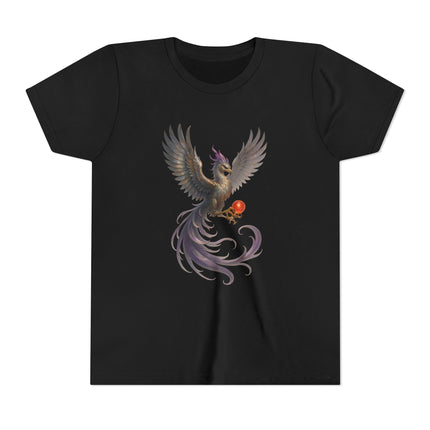 Youth Fantasy Phoenix Tee - Magical Short Sleeve Shirt for Kids