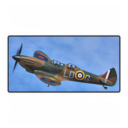 Airplane Desk Mat - Vintage Fighter Plane Design for Office Decor