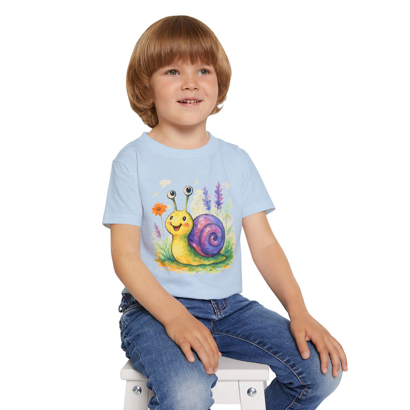 Cute Snail Toddler T-Shirt, Kids Apparel, Baby Shower Gift, Garden Party Outfit, Playful Shirt