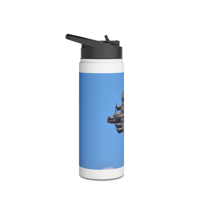 Battle of Britain Flight Stainless Steel Water Bottle, Jet Design, Gift for Pilot, Travel Hydration, Airforce Lover, Outdoor Adventures
