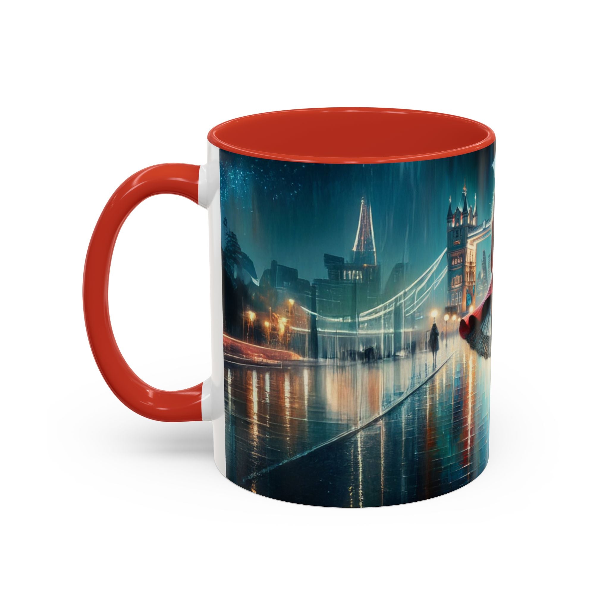 Glamorous Cityscape Coffee Mug in a colorful kitchen setting, blending style with functionality.