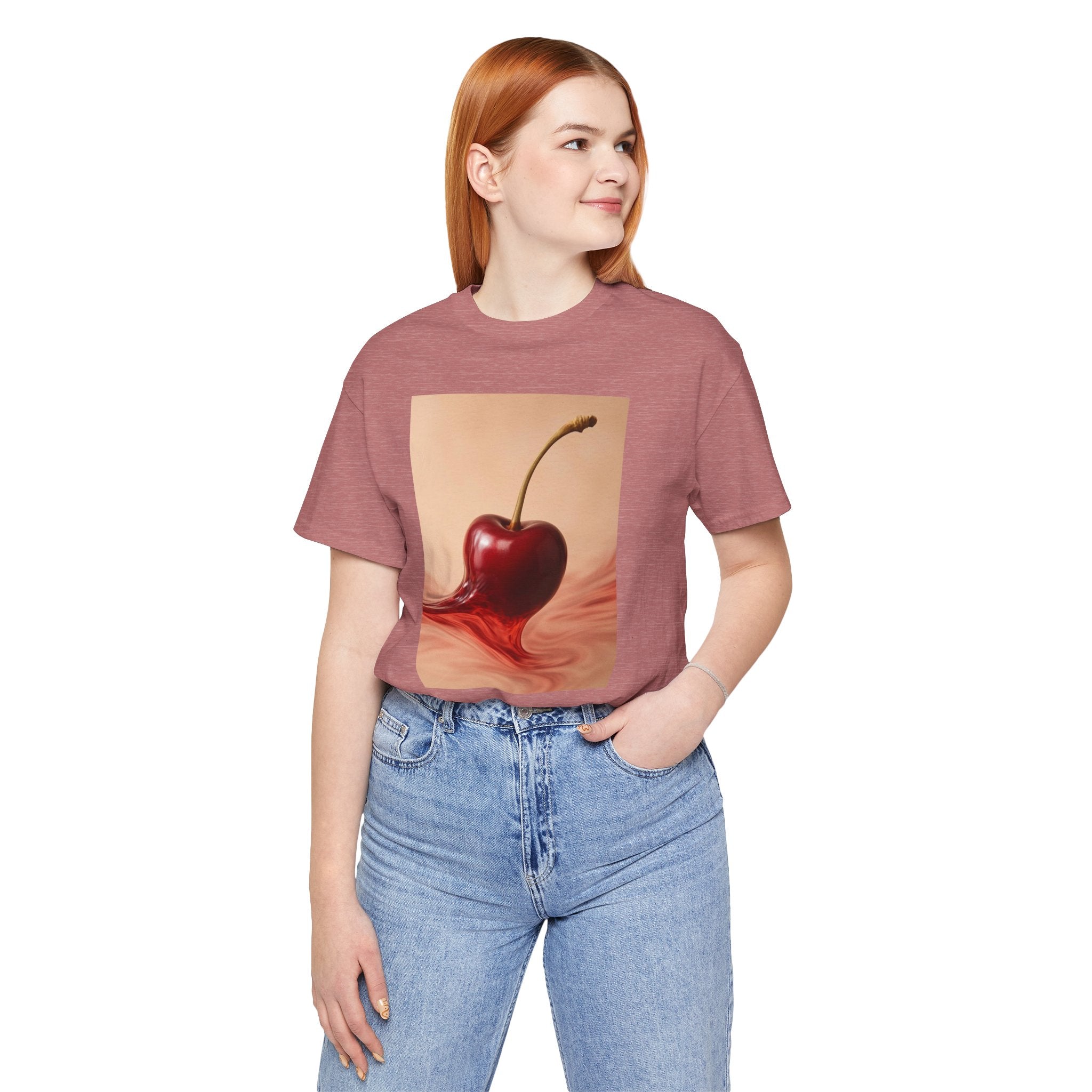 Cherry Splash Graphic Tee - Cute Summer Shirt, Unisex Casual Wear, Gift for Fruit Lovers, Trendy Soft T-Shirt, Fun Statement Top