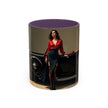 Elegant Vintage Lady Accent Coffee Mug, microwave-safe and dishwasher-safe for convenience.