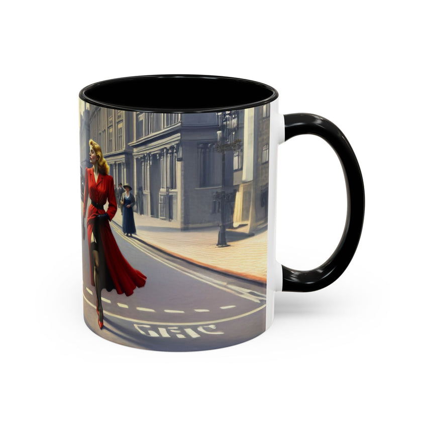 Vintage Glamour Accent Coffee Mug paired with pastries, making a delightful gift idea.