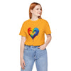 Rainbow Heart Ladies Shirt Jersey Short Sleeve Tee - Perfect for casual outings and everyday wear.