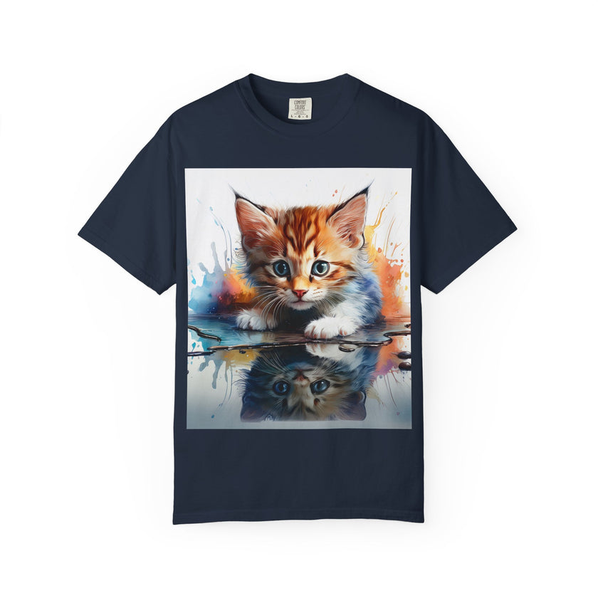 Kitten T-Shirt, Retro Fashion Tee, Stylish Casual Wear, Gift for Him, Trendy T-Shirt for Events