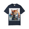 Kitten T-Shirt, Retro Fashion Tee, Stylish Casual Wear, Gift for Him, Trendy T-Shirt for Events
