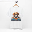 Adorable Puppy Art Tee For Her, Cute Dog Lover's T-Shirt, Casual Gift for Animal Lovers, Gift for Her, Pet-Themed Apparel, Fun Birthday Gift