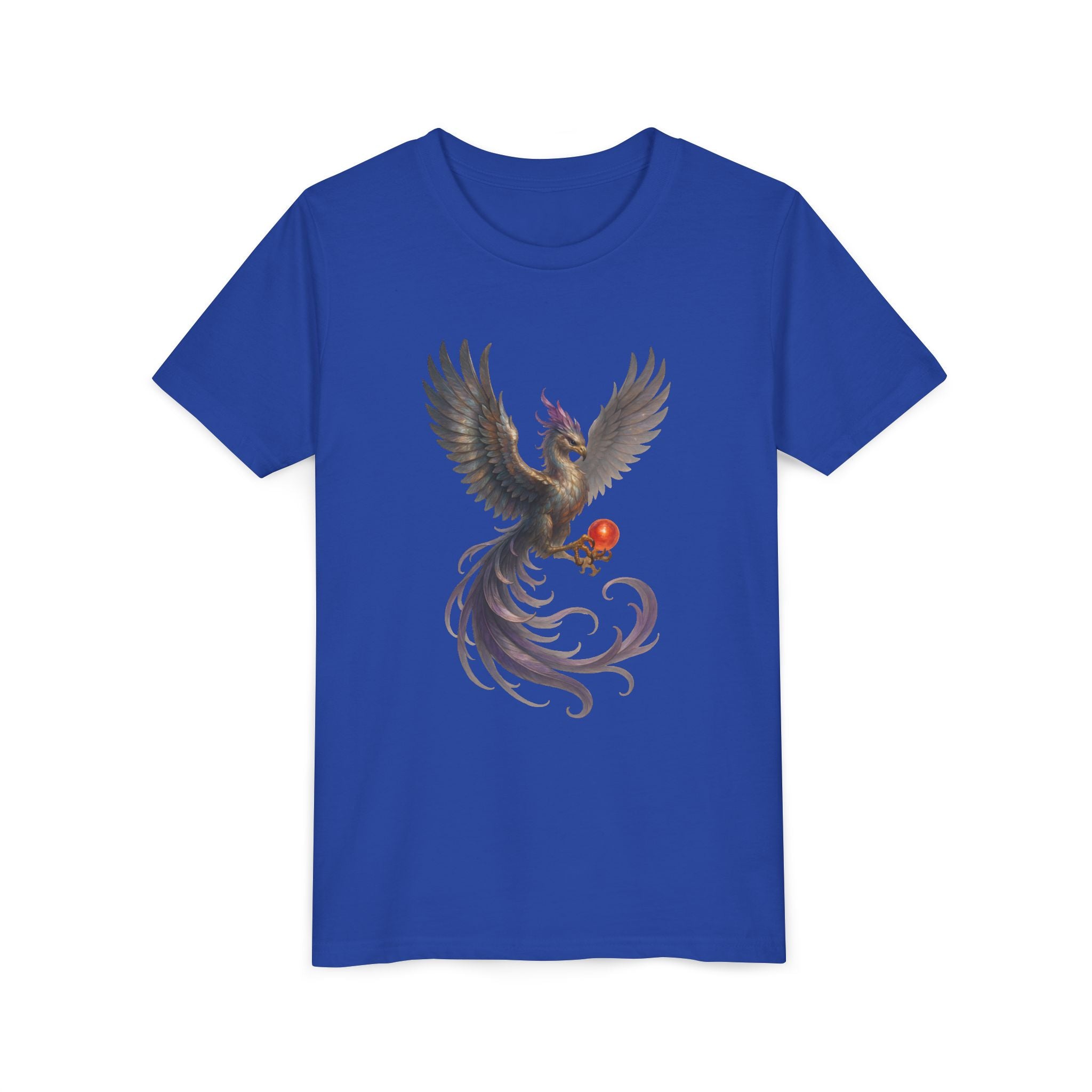 Youth Fantasy Phoenix Tee - Magical Short Sleeve Shirt for Kids