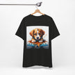 Adorable Puppy Art Tee For Her, Cute Dog Lover's T-Shirt, Casual Gift for Animal Lovers, Gift for Her, Pet-Themed Apparel, Fun Birthday Gift