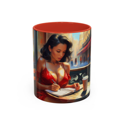 Parisian Dream Coffee Mug - 11oz with vibrant interior colors and glossy finish.