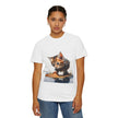 Kitten T-Shirt, Retro Fashion Tee, Stylish Casual Wear, Gift for Her, Trendy T-Shirt for Events