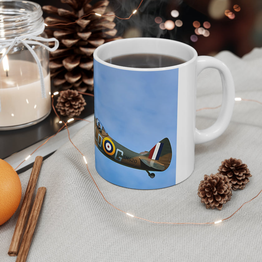 Spitfire Airplane Mug, Aviation Enthusiast Gift, Pilot Coffee Cup, Retro Flight Decor, Unique Pilot Mug