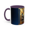 Glamorous Vintage Coffee Mug surrounded by coffee beans, enhancing its coffee-centric appeal.