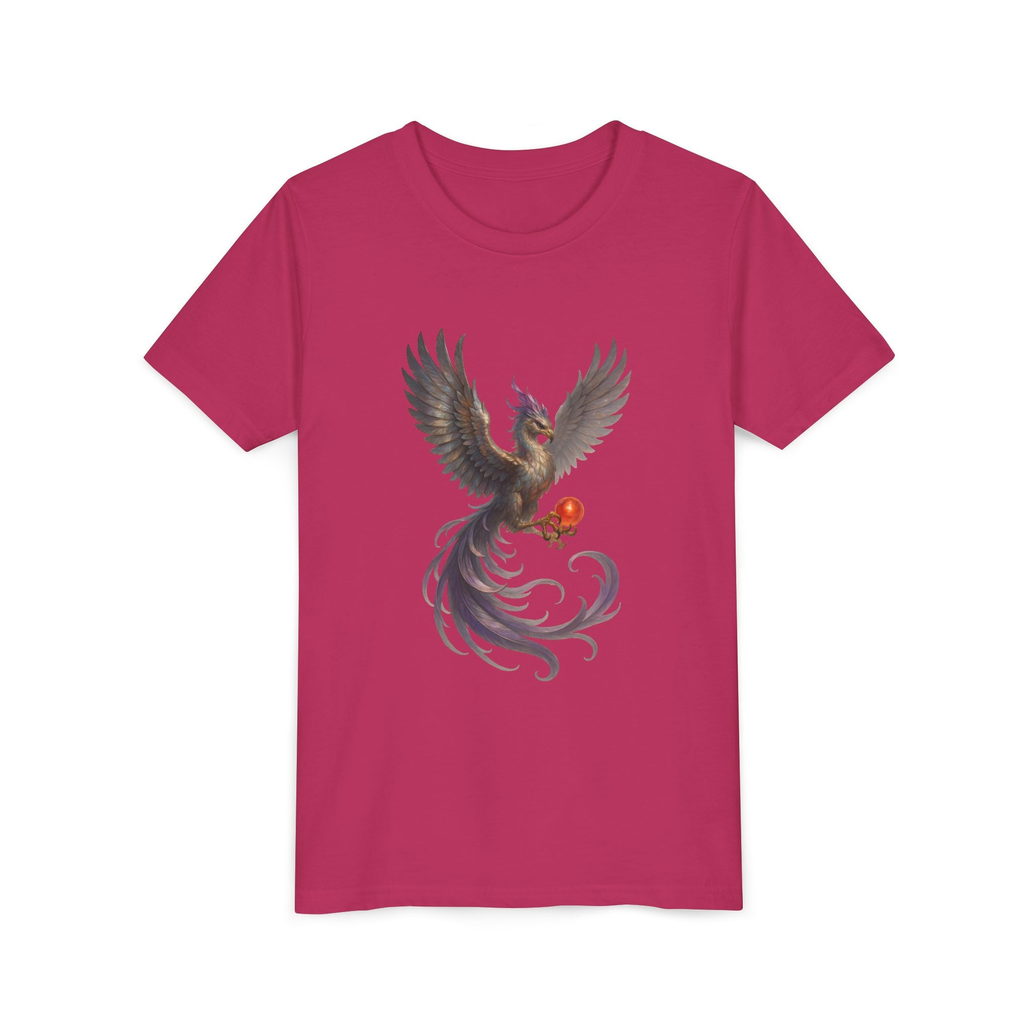 Mystical Phoenix Youth Tee, Magical T-Shirt for Kids, Fantasy Shirt, Perfect Birthday Gift, Summer Outfit, Kids Apparel