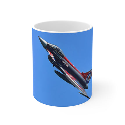 Typhoon Airplane Mug, Aviation Enthusiast Gift, Pilot Coffee Cup, Retro Flight Decor, Unique Pilot Mug
