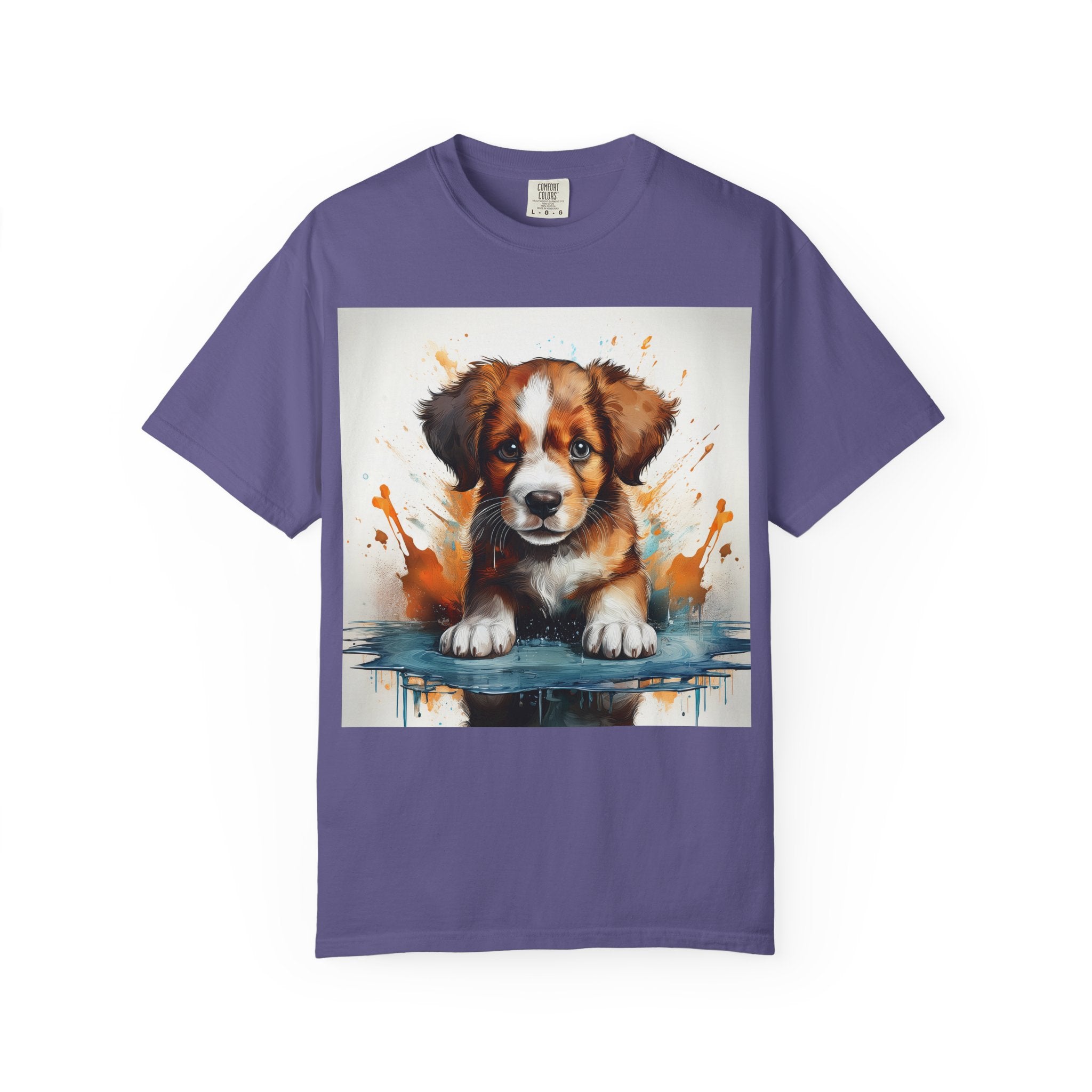 Puppy Stylish Women T-Shirt, Retro Fashion Tee, Stylish Casual Wear, Gift for Her, Trendy T-Shirt for Events