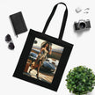 Chic Travel Cotton Tote Bag - Fashionable Design for Jetsetters