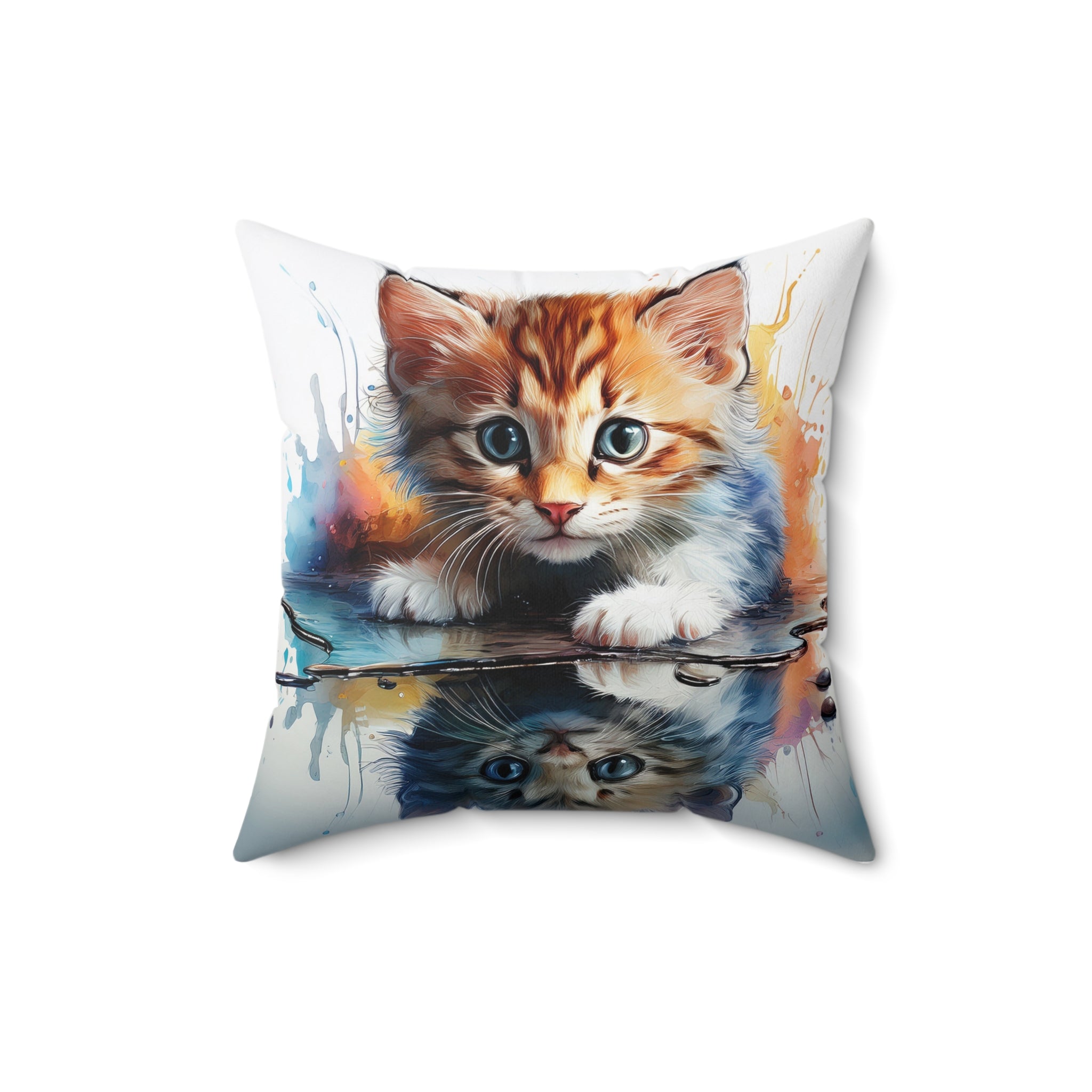 Cute Cat Art Pillow, Decorative Throw Pillow, Pet Lover Gift, Cozy Home Decor, Cat Lover Cushion, Fun Cat Decor