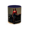 Stylish Accent Coffee Mug with contrast colors, perfect for a cozy morning routine.
