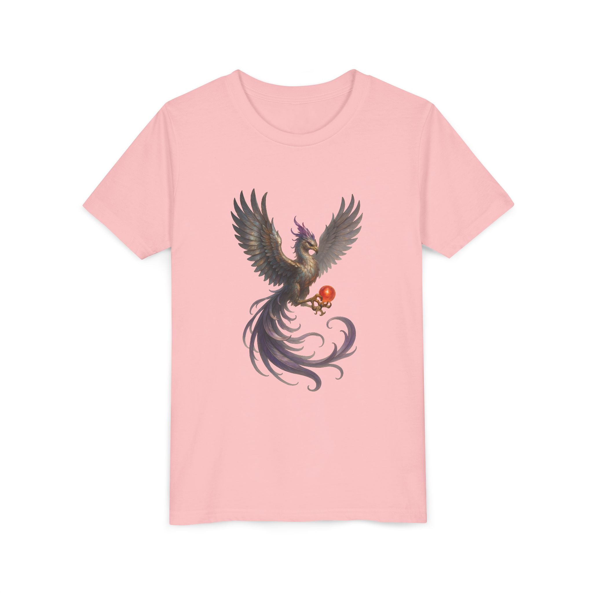 Mystical Phoenix Youth Tee, Magical T-Shirt for Kids, Fantasy Shirt, Perfect Birthday Gift, Summer Outfit, Kids Apparel