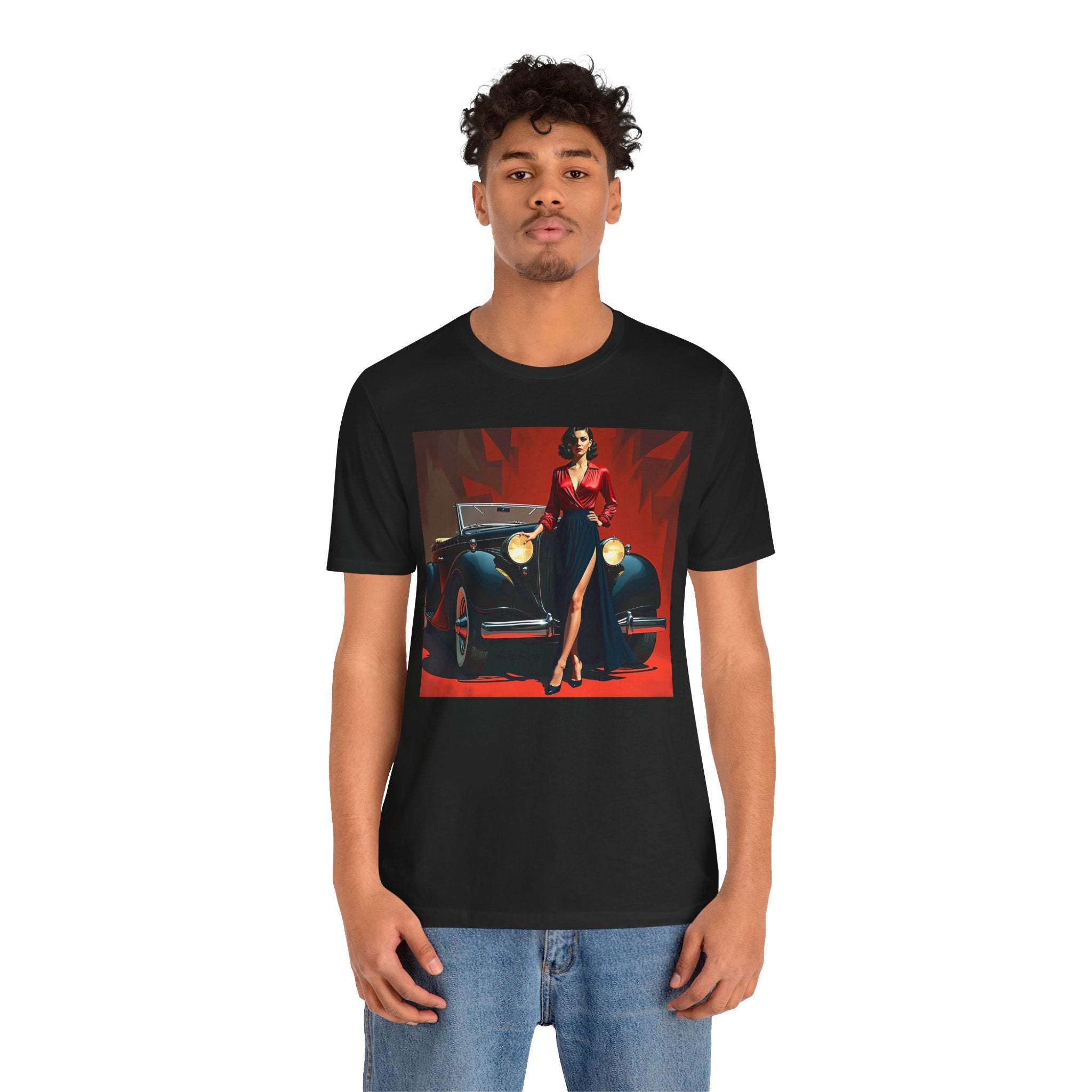 Retro Glamour Classic Tee For Him, Vintage Car Shirt, Fashion Tee for Car Lovers, Unisex Graphic Shirt, Perfect Gift for Retro Enthusiasts