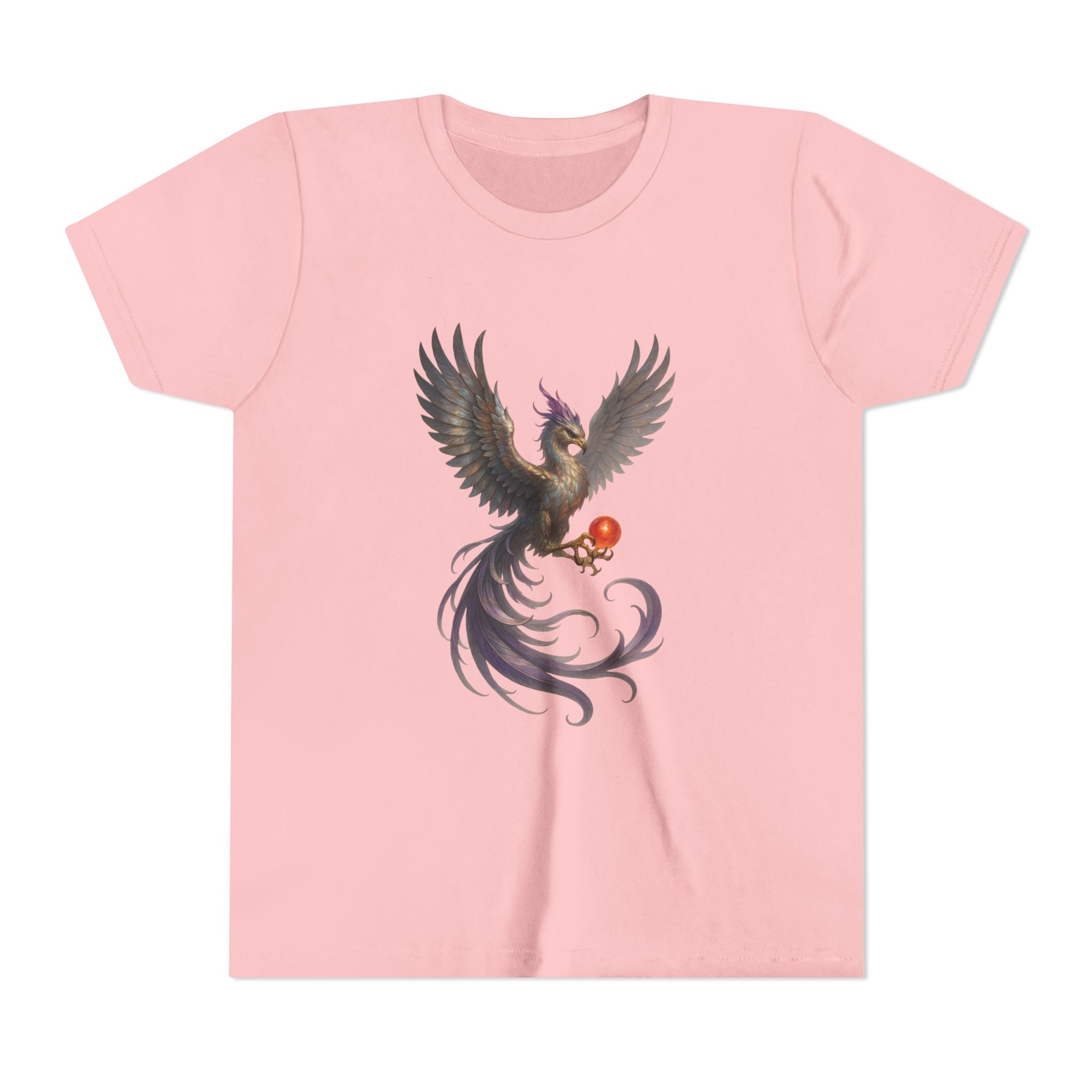 Mystical Phoenix Youth Tee, Magical T-Shirt for Kids, Fantasy Shirt, Perfect Birthday Gift, Summer Outfit, Kids Apparel