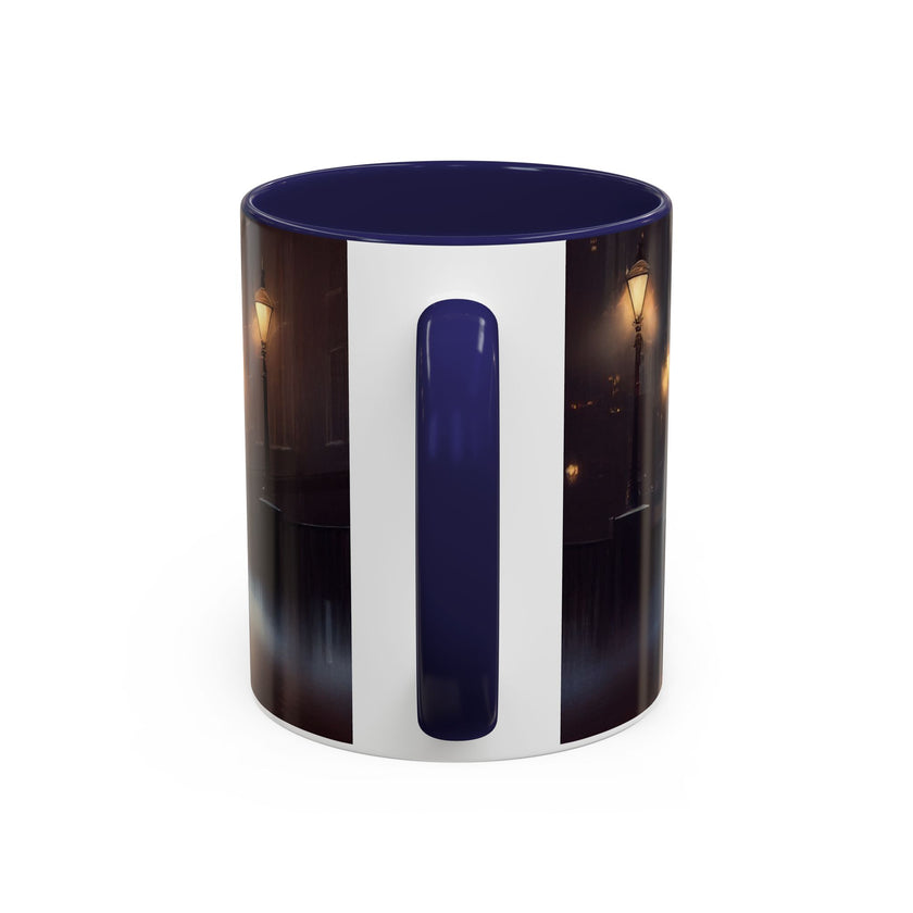 Elegant Red Dress Coffee Mug in action, perfect for home or office use with its artistic flair.