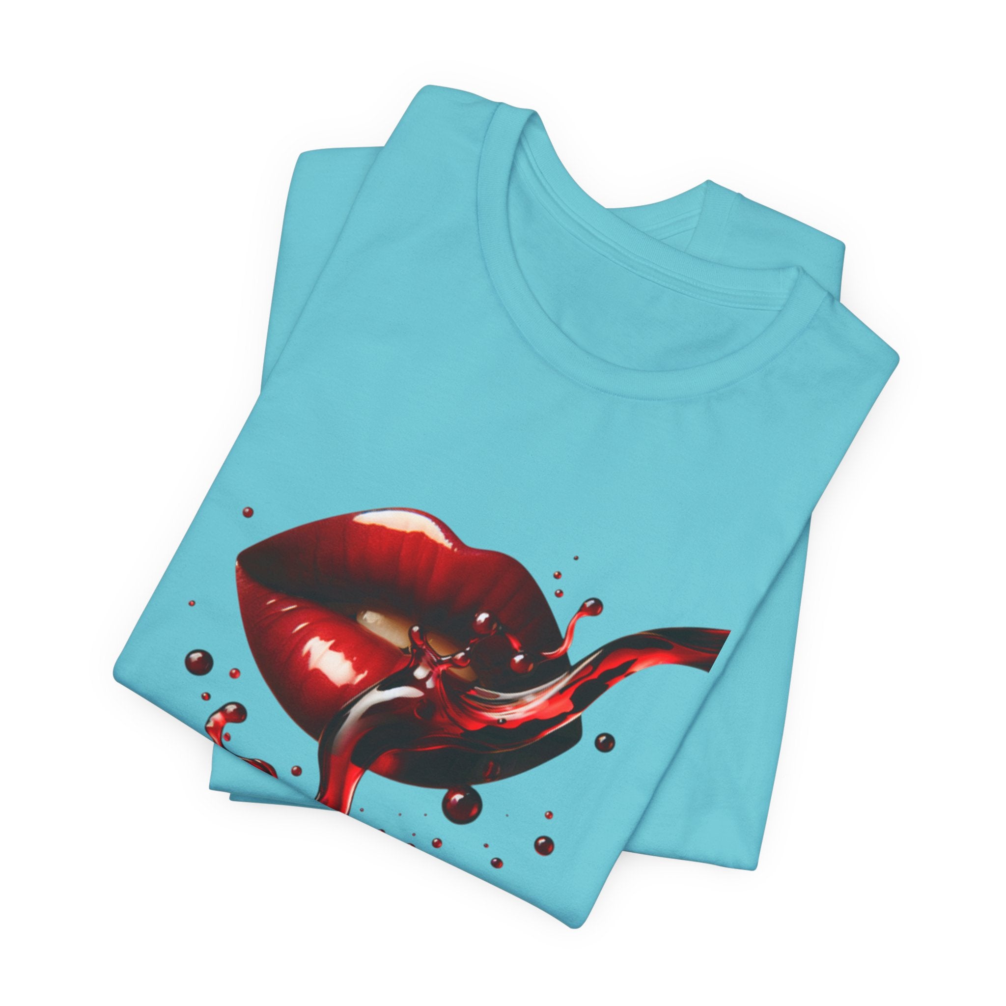 Red Lip Design Unisex Jersey Tee | Casual Wear, Trendy Shirt, Gift for Her, Summer Style, Statement Top