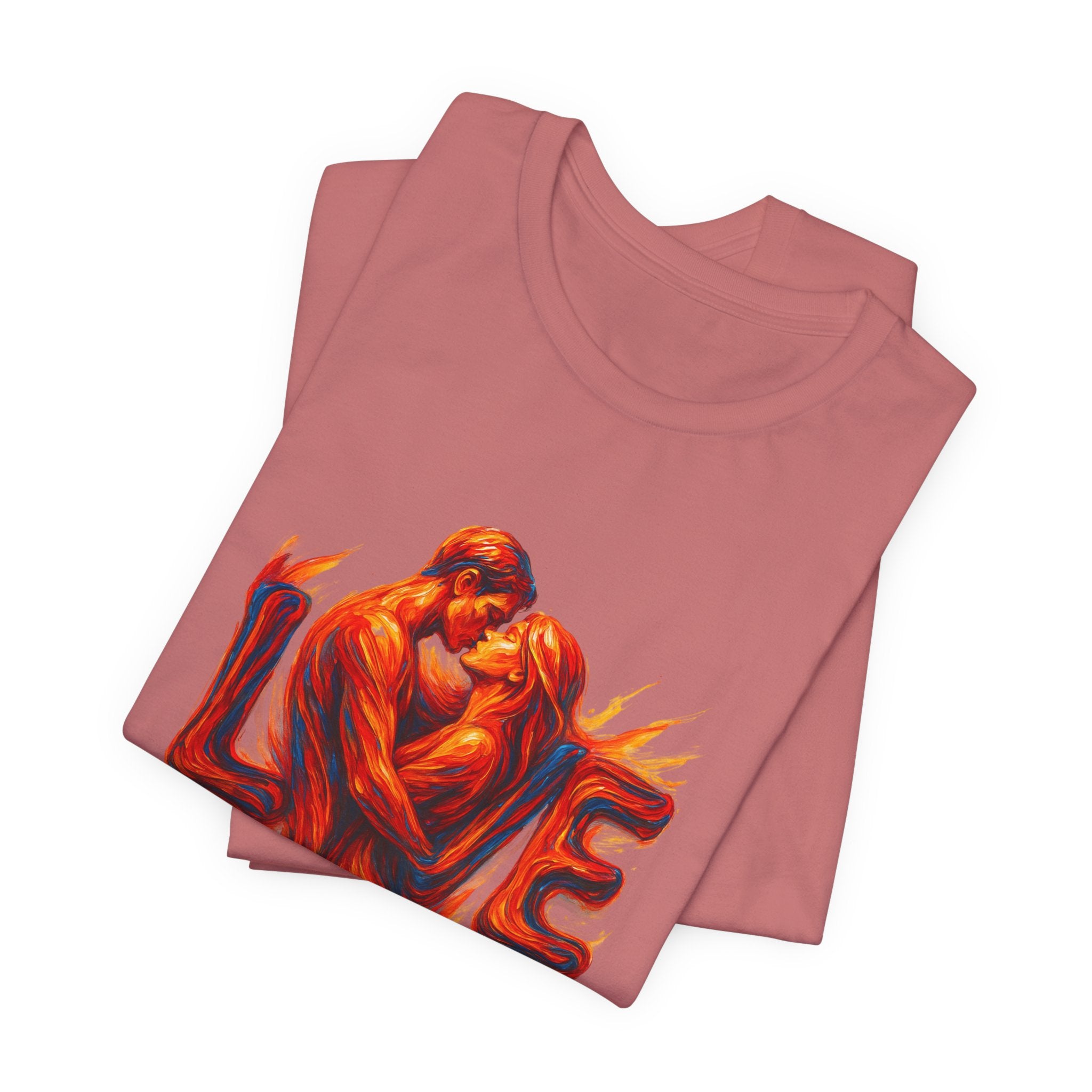 Love Embrace Unisex T-Shirt, Romantic Tee, Gift for Couples, Valentine's Day Apparel, Cute Love Shirt, Sweetheart Gift