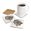 Nautical Compass Cork Coaster Set – Ideal for Home Decor and Gifts