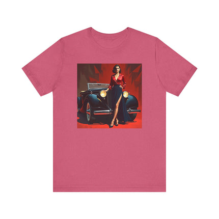 Retro Glamour Classic Tee, Vintage Car Shirt, Fashion Tee for Car Lovers, Unisex Graphic Shirt, Perfect Gift for Retro Enthusiasts