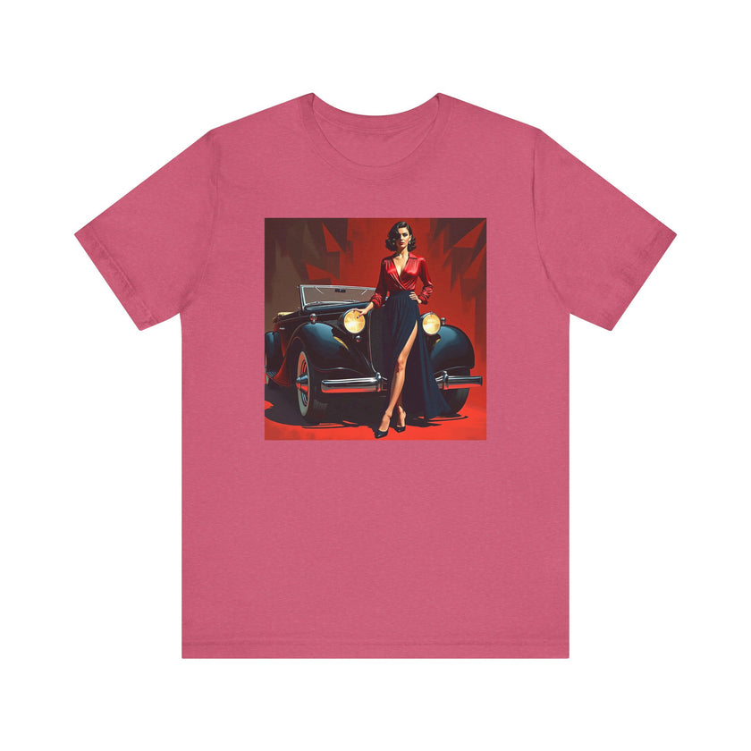 Retro Glamour Classic Tee, Vintage Car Shirt, Fashion Tee for Car Lovers, Unisex Graphic Shirt, Perfect Gift for Retro Enthusiasts