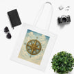 Vintage Compass Cotton Tote Bag