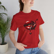 Red Lip Design Unisex Jersey Tee | Casual Wear, Trendy Shirt, Gift for Her, Summer Style, Statement Top
